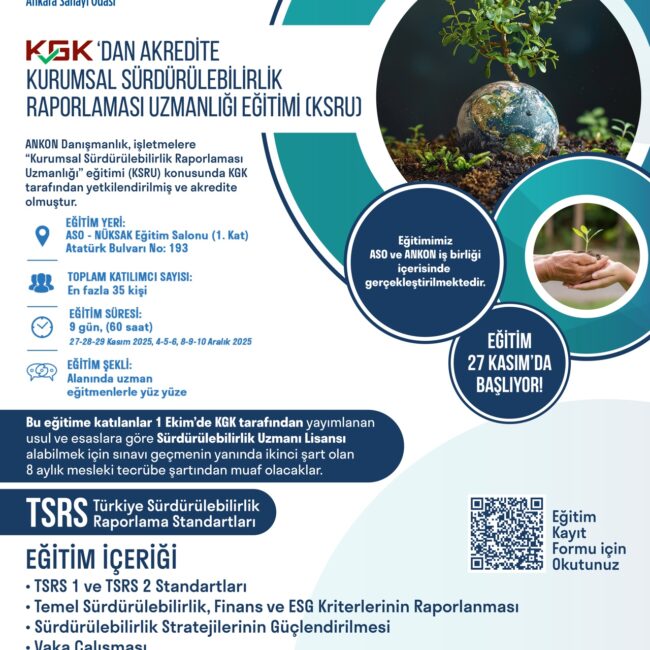 KGK Akredite Kurumsal Sürdürülebilirlik Raporlaması Eğitimi Devam Ediyor!