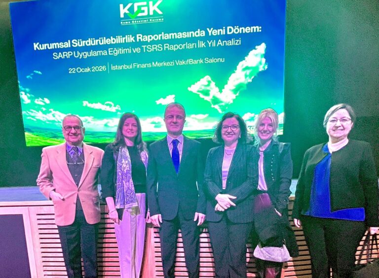 Kurumsal Sürdürülebilirlik Raporlamasında Yeni Dönem: SARP Uygulama Eğitimi ve TSRS Raporları İlk Yıl Analizi” toplantısı